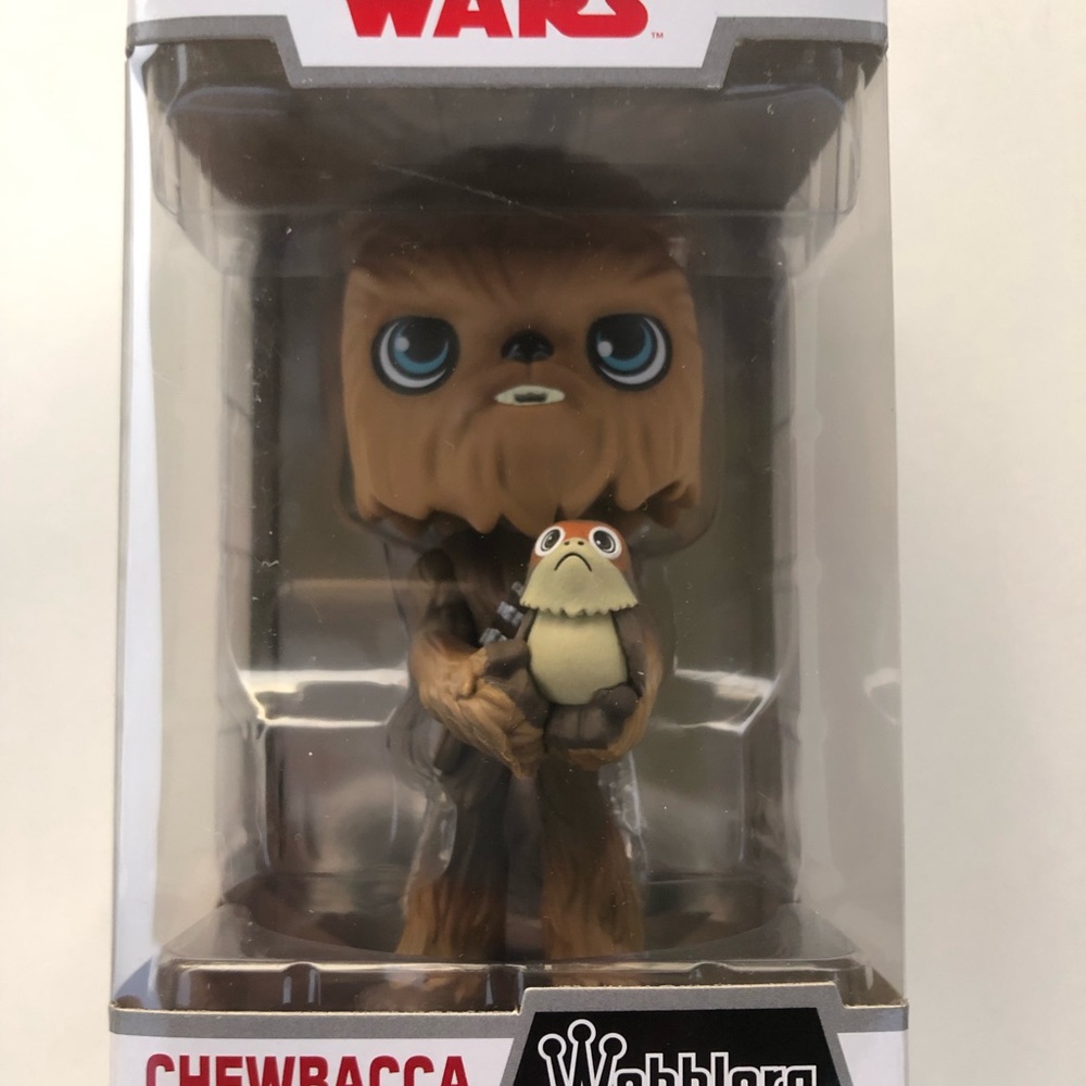 Star Wars Wobblers Funko Pop Chewbacca w/ Porg